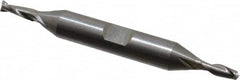 OSG - 5/32", 7/16" LOC, 3/8" Shank Diam, 3-1/8" OAL, 2 Flute, Solid Carbide Square End Mill - Double End, Uncoated, Spiral Flute, 30° Helix, Centercutting, Right Hand Cut, Right Hand Flute, Series 442 - Caliber Tooling