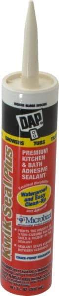 DAP - 10.1 oz Cartridge Off-White Acrylic & Latex Caulk - -30 to 180°F Operating Temp, 30 min Tack Free Dry Time - Caliber Tooling