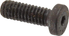 Made in USA - #8-32 UNC Hex Socket Drive, Low Socket Cap Screw - Grade 4037 Alloy Steel, Black Oxide Finish, Fully Threaded, 1/2" Length Under Head - Caliber Tooling