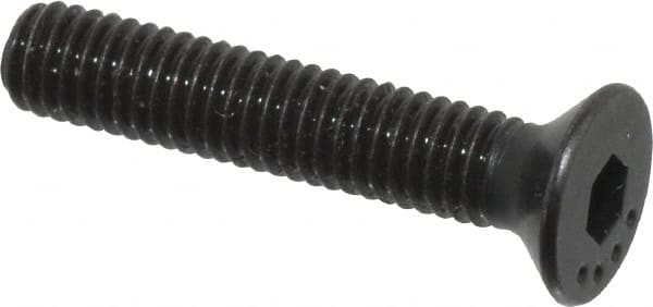 Made in USA - M3x0.50 Metric Coarse Hex Socket Drive, 90° Flat Head Socket Cap Screw - Grade 10.9 Alloy Steel, Black Oxide Finish, Fully Threaded, 16mm Length Under Head - Caliber Tooling