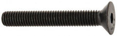 Made in USA - M5x0.80 Metric Coarse Hex Socket Drive, 90° Flat Head Socket Cap Screw - Grade 10.9 Alloy Steel, Black Oxide Finish, Fully Threaded, 35mm Length Under Head - Caliber Tooling