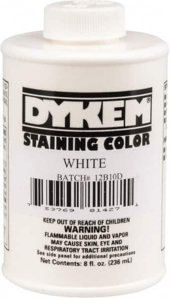 Dykem - 8 Ounce White Staining Color - Brush in Cap Container - Caliber Tooling