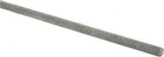 Made in USA - 3/8-16 UNC (Coarse), 2' Long, Low Carbon Steel Threaded Rod - Hot-Dipped Galvanized Finish, Right Hand Thread - Caliber Tooling