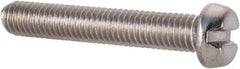 Value Collection - M5x0.80 Metric Coarse, 30mm Length Under Head Slotted Drive Machine Screw - Fillister Head, Grade 18-8 & A2 Stainless Steel, Uncoated, Without Washer - Caliber Tooling