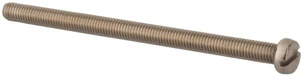 Value Collection - M5x0.80 Metric Coarse, 80mm Length Under Head Slotted Drive Machine Screw - Fillister Head, Grade 18-8 & A2 Stainless Steel, Uncoated, Without Washer - Caliber Tooling