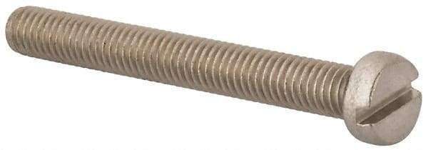 Value Collection - M6x1.00 Metric Coarse, 50mm Length Under Head Slotted Drive Machine Screw - Fillister Head, Grade 18-8 & A2 Stainless Steel, Uncoated, Without Washer - Caliber Tooling