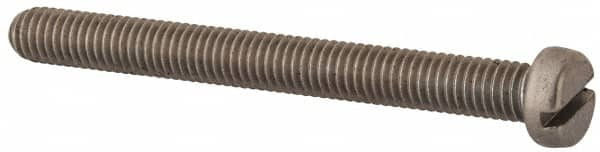 Value Collection - M6x1.00 Metric Coarse, 60mm Length Under Head Slotted Drive Machine Screw - Fillister Head, Grade 18-8 & A2 Stainless Steel, Uncoated, Without Washer - Caliber Tooling