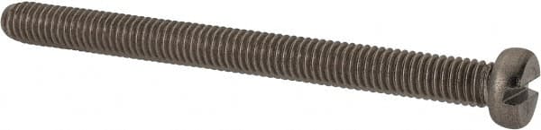 Value Collection - M6x1.00 Metric Coarse, 70mm Length Under Head Slotted Drive Machine Screw - Fillister Head, Grade 18-8 & A2 Stainless Steel, Uncoated, Without Washer - Caliber Tooling