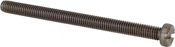 Value Collection - M6x1.00 Metric Coarse, 80mm Length Under Head Slotted Drive Machine Screw - Fillister Head, Grade 18-8 & A2 Stainless Steel, Uncoated, Without Washer - Caliber Tooling