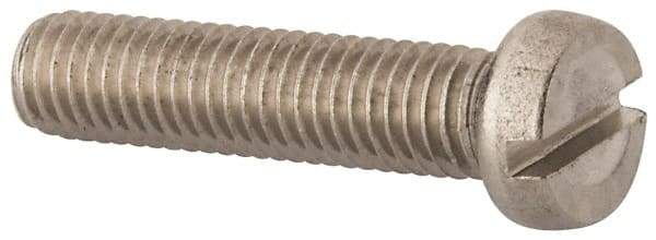 Value Collection - M8x1.25 Metric Coarse, 35mm Length Under Head Slotted Drive Machine Screw - Fillister Head, Grade 18-8 & A2 Stainless Steel, Uncoated, Without Washer - Caliber Tooling