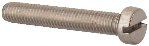 Value Collection - M8x1.25 Metric Coarse, 50mm Length Under Head Slotted Drive Machine Screw - Fillister Head, Grade 18-8 & A2 Stainless Steel, Uncoated, Without Washer - Caliber Tooling