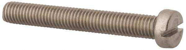 Value Collection - M8x1.25 Metric Coarse, 60mm Length Under Head Slotted Drive Machine Screw - Fillister Head, Grade 18-8 & A2 Stainless Steel, Uncoated, Without Washer - Caliber Tooling