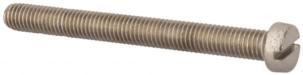 Value Collection - M8x1.25 Metric Coarse, 80mm Length Under Head Slotted Drive Machine Screw - Fillister Head, Grade 18-8 & A2 Stainless Steel, Uncoated, Without Washer - Caliber Tooling