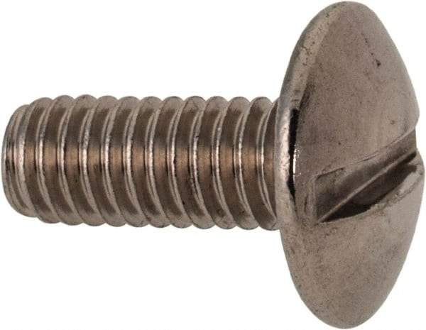 Value Collection - M4x0.70 Metric Coarse, 10mm Length Under Head Slotted Drive Machine Screw - Truss Head, Grade 18-8 & A2 Stainless Steel, Uncoated, Without Washer - Caliber Tooling