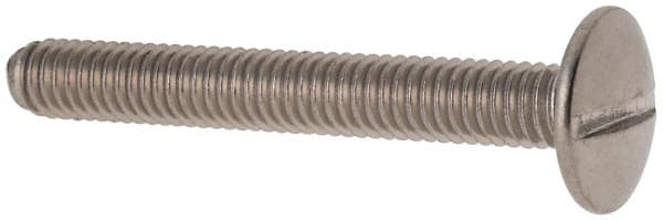 Value Collection - M4x0.70 Metric Coarse, 30mm Length Under Head Slotted Drive Machine Screw - Truss Head, Grade 18-8 & A2 Stainless Steel, Uncoated, Without Washer - Caliber Tooling