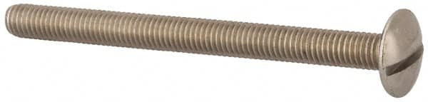 Value Collection - M5x0.80 Metric Coarse, 60mm Length Under Head Slotted Drive Machine Screw - Truss Head, Grade 18-8 & A2 Stainless Steel, Uncoated, Without Washer - Caliber Tooling