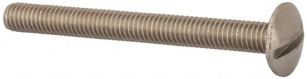 Value Collection - M6x1.00 Metric Coarse, 60mm Length Under Head Slotted Drive Machine Screw - Truss Head, Grade 18-8 & A2 Stainless Steel, Uncoated, Without Washer - Caliber Tooling