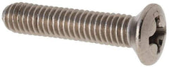 Value Collection - M4x0.70 Metric Coarse, 20mm OAL Phillips Drive Machine Screw - Oval Head, Grade 18-8 & A2 Stainless Steel, Uncoated, Without Washer - Caliber Tooling