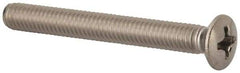 Value Collection - M4x0.70 Metric Coarse, 35mm OAL Phillips Drive Machine Screw - Oval Head, Grade 18-8 & A2 Stainless Steel, Uncoated, Without Washer - Caliber Tooling