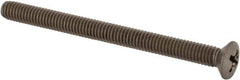 Value Collection - M4x0.70 Metric Coarse, 50mm OAL Phillips Drive Machine Screw - Oval Head, Grade 18-8 & A2 Stainless Steel, Uncoated, Without Washer - Caliber Tooling