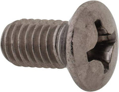 Value Collection - M6x1.00 Metric Coarse, 12mm OAL Phillips Drive Machine Screw - Oval Head, Grade 18-8 & A2 Stainless Steel, Uncoated, Without Washer - Caliber Tooling