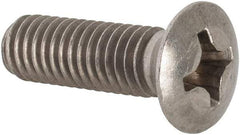 Value Collection - M6x1.00 Metric Coarse, 20mm OAL Phillips Drive Machine Screw - Oval Head, Grade 18-8 & A2 Stainless Steel, Uncoated, Without Washer - Caliber Tooling