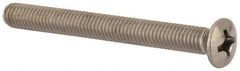 Value Collection - M6x1.00 Metric Coarse, 60mm OAL Phillips Drive Machine Screw - Oval Head, Grade 18-8 & A2 Stainless Steel, Uncoated, Without Washer - Caliber Tooling