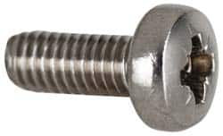 Value Collection - M8x1.25, 30mm OAL Pozidriv Drive Machine Screw - Flat Head, Grade 18-8 & A2 Stainless Steel, Uncoated, Without Washer - Caliber Tooling