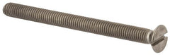 Value Collection - M5x0.80, 60mm OAL Slotted Drive Machine Screw - Flat Head, Grade 316 & A4 Stainless Steel, Uncoated, Without Washer - Caliber Tooling