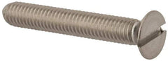 Value Collection - M6x1.00 Metric Coarse, 40mm OAL Slotted Drive Machine Screw - Flat Head, Grade 316 & A4 Stainless Steel, Uncoated, Without Washer - Caliber Tooling