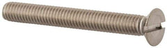 Value Collection - M6x1.00 Metric Coarse, 50mm OAL Slotted Drive Machine Screw - Flat Head, Grade 316 & A4 Stainless Steel, Uncoated, Without Washer - Caliber Tooling