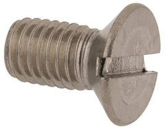 Value Collection - M8x1.25 Metric Coarse, 16mm OAL Slotted Drive Machine Screw - Flat Head, Grade 316 & A4 Stainless Steel, Uncoated, Without Washer - Caliber Tooling