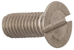 Value Collection - M8x1.25 Metric Coarse, 20mm OAL Slotted Drive Machine Screw - Flat Head, Grade 316 & A4 Stainless Steel, Uncoated, Without Washer - Caliber Tooling