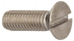 Value Collection - M8x1.25 Metric Coarse, 25mm OAL Slotted Drive Machine Screw - Flat Head, Grade 316 & A4 Stainless Steel, Uncoated, Without Washer - Caliber Tooling