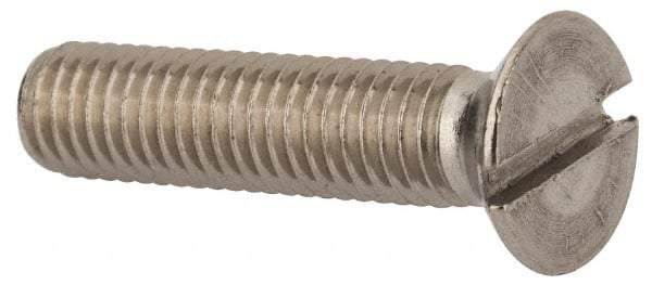 Value Collection - M8x1.25 Metric Coarse, 35mm OAL Slotted Drive Machine Screw - Flat Head, Grade 316 & A4 Stainless Steel, Uncoated, Without Washer - Caliber Tooling