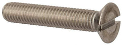 Value Collection - M8x1.25 Metric Coarse, 45mm OAL Slotted Drive Machine Screw - Flat Head, Grade 316 & A4 Stainless Steel, Uncoated, Without Washer - Caliber Tooling