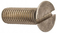 Value Collection - M10x1.50 Metric Coarse, 30mm OAL Slotted Drive Machine Screw - Flat Head, Grade 316 & A4 Stainless Steel, Uncoated, Without Washer - Caliber Tooling