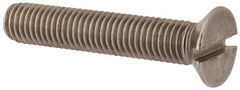 Value Collection - M10x1.50 Metric Coarse, 55mm OAL Slotted Drive Machine Screw - Flat Head, Grade 316 & A4 Stainless Steel, Uncoated, Without Washer - Caliber Tooling