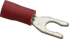 Ideal - #6 Stud, 22 to 18 AWG Compatible, Partially Insulated, Crimp Connection, Locking Fork Terminal - Caliber Tooling