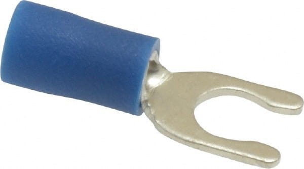 Ideal - #10 Stud, 16 to 14 AWG Compatible, Partially Insulated, Crimp Connection, Locking Fork Terminal - Caliber Tooling