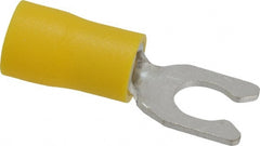 Ideal - #10 Stud, 12 to 10 AWG Compatible, Partially Insulated, Crimp Connection, Locking Fork Terminal - Caliber Tooling