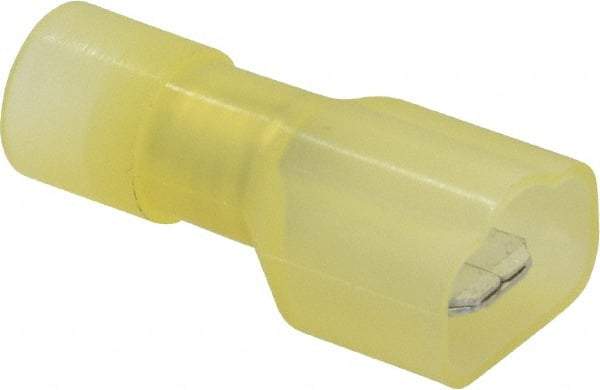 Ideal - 12 to 10 AWG, Nylon, Fully Insulated, Female Wire Disconnect - 1/4 Inch Wide Tab, Yellow, cUL Listed, RoHS Compliant, UL Listed - Caliber Tooling