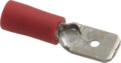 Ideal - 22 to 18 AWG, Vinyl, Fully Insulated, Male Wire Disconnect - 1/4 Inch Wide Tab, Red, cUL Listed, RoHS Compliant, UL Listed - Caliber Tooling