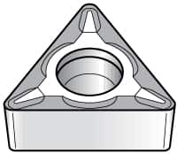 Kennametal - TCMT21.51 11 Grade KT325 Cermet Turning Insert - Uncoated, 60° Triangle, 1/4" Inscr Circle, 3/32" Thick, 1/64" Corner Radius - Caliber Tooling