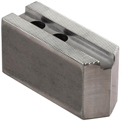 Dillon Manufacturing - Soft Lathe Chuck Jaws; Jaw Type: Square ; Material: Steel ; Jaw Interface Type: 1.5mm x 60 Serrated ; Maximum Compatible Chuck Diameter (Inch): 12 ; Minimum Compatible Chuck Diameter (Inch): 0 ; Overall Height (Inch): 2 - Exact Industrial Supply