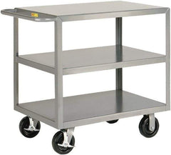 Little Giant - 3,600 Lb Capacity, 24" Wide x 53-1/2" Long x 36" High Shelf Cart - 3 Shelf, Steel - Caliber Tooling