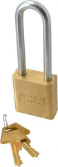 American Lock - 3/4" Shackle Clearance, Keyed Different Padlock - 5/16" Shackle Diam, Steel - Caliber Tooling