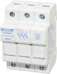 Ferraz Shawmut - 3 Pole, 600 VAC/VDC, 30 Amp, DIN Rail Mount Fuse Holder - Compatible with CC Class, 2.07 Inch Wide Fuse - Caliber Tooling