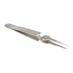 Value Collection - 4-11/32" OAL N4 Reverse Action Tweezers - Long Fine Point - Caliber Tooling