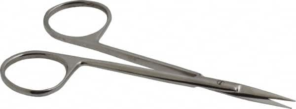 Value Collection - 4-1/2" OAL Stainless Steel Iris Scissors - Straight Handle, For General Purpose Use - Caliber Tooling